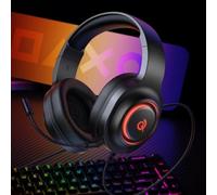 Cuffie QCY V200 Pro con cavo USB-A Suono 7.1 Virtuale RGB Nero