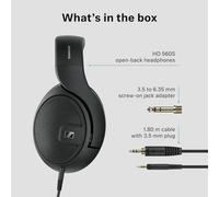 Cuffie Sennheiser HD 560S cablate aperte per musica e gaming nere