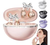 Cuffie senza fili Bluetooth 5.4 a clip, cuffie aperte con strass staccabili, 48 ore di autonomia, auricolari gioielli, comode cuffie Bluetooth per donne, regalo o festa