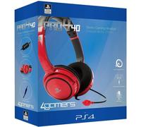 4Gamers - PRO 4-10 - Cuffie da gioco cablate ufficiali Playstation - Rosso