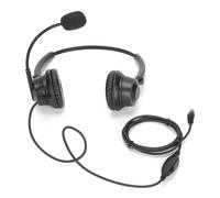 Cuffie stereo con microfono ad asta regolabile per una comunicazione senza interruzioni, cancellazione del rumore con algoritmo avanzato, leggere e