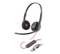 Cuffie stereo HP Poly BLACKWIRE C3220, USB-C/A