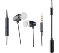 Cuffie stereo Muvit con microfono + adattatore da 3,5 mm nere