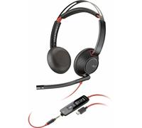 Cuffie stereo USB-C Poly Blackwire 5220 + spinotto da 3,5 mm + adattatore USB-C/A (93S88AA)