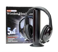 Cuffie Stereo Wireless 5 IN 1 Senza Fili WIFI Cuffia per Pc Tv Mp3 con MICROFONO
