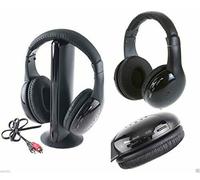 Cuffie Stereo Wireless 5 IN 1 Senza Fili WIFI Pc Tv bluetooth ascolta MUSICA