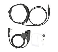 Cuffie Tattiche con Microfono per Gola, Cuffie Walkie-talkie Regolabili con Riduzione del Rumore con U94 PTT per TK-3107, per UV-5R BF-888S/WLN KD-C1 e Altri Walkie-talkie
