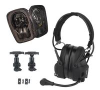 Cuffie Tattiche GEN 6 Con Microfono Staccabile | Cuffie OPS Core E Da Casco 2 In 1 Protezione Dell'udito Cuffie Antirumore(Black,Noise Reduction)