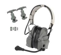 Cuffie Tattiche GEN 6 Con Microfono Staccabile | Cuffie OPS Core E Da Casco 2 In 1 Protezione Dell'udito Cuffie Antirumore(Gray,Noise Reduction)