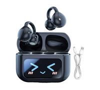Cuffie Touch Screen Auricolari con schermo, Clip Wireless Intelligente sul Casco, Polveri per le orecchie Sportive impermeabili AI Traduzione delle Orecchie Rumore per Viaggiare in Viaggio