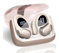 Cuffie Traduttore Bluetooth 5.4 IA con App, 164 Lingue, Design Aggancio all'Orecchio e Microfono ENC, 6 Modalità di Traduzione per il Business, Rosa Oro