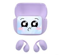 Cuffie traduttori AI Real Time Earbuds 144 lingue Touch Control Case 6.0 lunga durata della batteria per viaggi globali (traduzione viola)