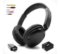 Cuffie TV Senza Fili con Trasmettitore USB, Cuffie TV Senza Fili per Anziani, CuffIe Bluetooth Over-Ear per, Nessun Ritardo Audio, Durata Della Batteria di 30 Ore, Leggere e Comode