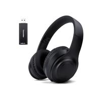 Cuffie TV Senza Fili per Anziani, Cuffie Wireless Pieghevoli con ANC, Cuffie Bluetooth 5.3 con Trasmettitori, Tempo di Riproduzione 35H, Suono Hi-Fi, Microfono Incorporato, Paraorecchie Comfort Fit