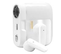 Cuffie TWS modello S28 con funzione proiettore e custodia da 400 mAh, bianche