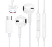 Cuffie USB-C, auricolari cablati, auricolari di tipo C, auricolari in-ear con microfono e controllo del volume per iPhone 17 16 15/Samsung Galaxy S25 S24 S23 A36 A16 A56/Google Pixel