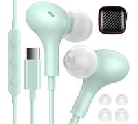 Cuffie USB C Auricolari con cavo tipo C auricolare per Samsung S24 iPhone 15 Plus iPad 10 Google Pixel 8 7 Pro 7A Ear Bud microfono per Android Samsung S20 S21 S22 S23 FE Ultra Note 20 OnePlus 11 Mint