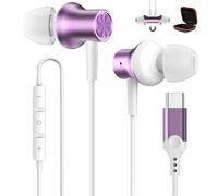 Cuffie USB C Auricolari Magnetici per Redmi Note 17 15 POCO F9 X8 M8 X7 Pro | Tipo C cablate Cuffie Intrauricolari con Microfono per iPhone 18 Pro 17 16 15 per Pixel 10a 11 per Samsung A16 A17 S26 viola