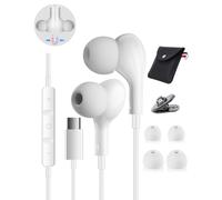 Cuffie USB C cablate per iPhone 15 Plus 16 Pro Max 17 AIT Samsung Galaxy S25 S24 S23 Ultra S22 A55 A56 A16 Auricolari in-ear con microfono Controllo del volume HiFi Usbc Cuffie Tipo C iPad Pixel