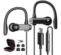 Cuffie USB C con archetto per iPhone 15 5G, auricolari di tipo C, connettore USB C, con cavo microfono ENC, per Galaxy A55 A35 Samsung A54 A34 Pixel 8a 8 Pro 7 Mi POCO F6 per corsa, palestra, fitness