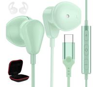Cuffie USB C con Cavo per Samsung A37 A27 A57 5G Galaxy A36 A56 S26 Ultra | In Ear Auricolari Tipo C con Microfono HiFi Stereo Auricolare per iPhone 17 16e Google Pixel 10a 9 Xiaomi 17 15 POCO X8 Sport