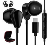 Cuffie USB C con Cavo per Samsung A37 A27 A57 5G Galaxy A36 A56 S26 Ultra | In Ear Auricolari Tipo C con Microfono HiFi Stereo Auricolare per iPhone 17 16e Google Pixel 10a 9 Xiaomi 17 15 POCO X8 Sport