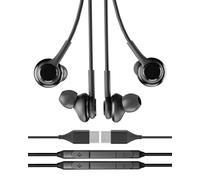 Cuffie USB C con Filo Auricolari con Microfono (2 Pack) Earbuds Type C Jack Cavo Cuffiette in Ear Compatibile con Samsung Galaxy S23 S21 Ultra Compatibile con Huawei Xiaomi Realme Pixel