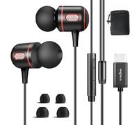Cuffie USB C con Filo, Auricolari In-Ear Type C con Microfono e Controllo del Volume, Compatibili con iPhone 15/16 Pro Max, Samsung Galaxy S25/S24 Ultra, Google Pixel 9, Sony, Xiaomi, Huawei, iPad