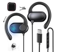 Cuffie USB C Open Ear Archetti Regolabili Microfono e Controllo Volume Cuffie con Filo per Samsung Galaxy S25 Ultra S24 S23 A56 A16 iPhone 16 15 Pro Max Pixel 9 8 7 Auricolari per Sport Ufficio Musica