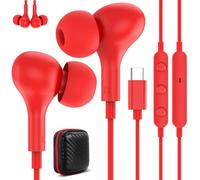 Cuffie USB C per Galaxy A56 A36 A17 5G Samsung A54 A34 A35 S25 Magnetico Auricolari In Ear Tipo C con Cavo Microfono,Cuffie USB C Connettore per iPhone 17 16e 15 Pixel 10 9a 8a Xiaomi 15 iPad Mini Air