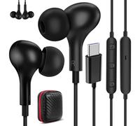 Cuffie USB C per Galaxy A56 A36 A17 5G Samsung A57 A37 A27 S26 Pixel 10 9a | Magnetico Auricolari In Ear Tipo C con Cavo Microfono,Cuffie USB C Connettore per iPhone 17 16e 15 Xiaomi 17T iPad Mini Air