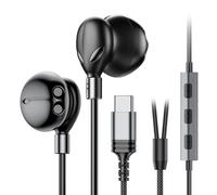 Cuffie USB C Per iPhone 16/15 Pro Max Plus Auricolari con filo Type C Per Samsung Galaxy S25 S24 Ultra S23 A56 A16 Fold6 In-Ear Cuffie con filo Tipo C con microfono Per Apple iPad pro Google Pixel 9/8