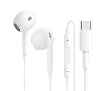 Cuffie USB C per iPhone 17/16/15, auricolari USB-C Hi-Fi stereo microfono integrato e controllo del volume, cuffie cablate USB-C per Samsung Galaxy S24/S23/S22/S21/S20/Ultra Note 10/20 Pixel 8/7/6/6a