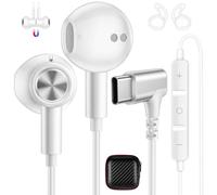 Cuffie USB C per iPhone 17e 17 16 15 Pro Max Pixel 10a per OnePlus 15R per HONOR 400Lite per Redmi Note 15 Pro+ Magnetico Stereo Auricolari Tipo C con Filo per Samsung Galaxy S26 Ultra A56 A16 A17 A26