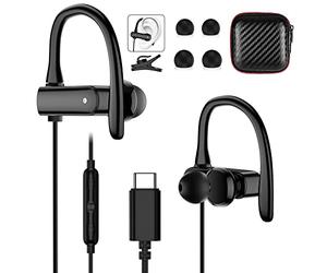 Cuffie USB C per Samsung A17 A16 A56 A36 A55 A35,iMangoo Cuffie Tipo C Auricolari USB C Sport in Ear con Microfono per Galaxy Z Flip Z Fold 7 Oneplus 10 Pro 9a 8a per iPhone 17 Pro Air 16e POCO X7 Pro