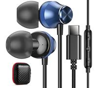 Cuffie USB C per Samsung A17 A16 A57 A37 A56 A36 Z Fold8 A27 S26 Pixel 10a | Auricolari In Ear Tipo C con Cavo Microfono,Cuffie USB C Connettore per iPhone 17 16e 15 per Xiaomi 17T POCO X8 X7 Pro M8 M7