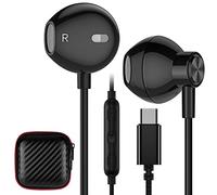 Cuffie USB C per Samsung Galaxy A16 A26 A17 S25 A56 A34 Cuffie Semi In Ear con Filo HiFi Stereo Tipo C Auricolari con Microfono e Controllo Volume per iPhone 17 16e 15 Pro Max OnePlus 13 12 Pixel 10 9