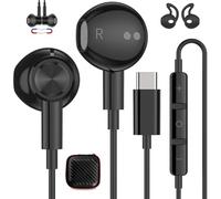 Cuffie USB C per Samsung Galaxy A16 A34 5G A55 A35 A36 A56 S24FE S25 Magnetico Stereo Auricolari Tipo C con Filo per iPhone 16 15 Pro Max 16e Pixel 9 8a OnePlus 13R per Xiaomi 15 14T per iPad Mini Air