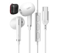 Cuffie USB C per Samsung Galaxy A16 S25 A17 A26 A35 S25 A34 A56 Cuffie Type C con Microfono HiFi Stereo Auricolari USB C In-Ear con Filo per iPhone Air 17 16e 15 Pro Max Google Pixel 10 9a OnePlus 13R