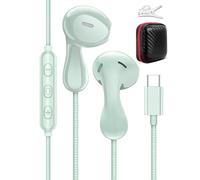 Cuffie USB C per Samsung Galaxy A16 S25 A56 A17 S24 A36 A26,Cuffie Type C In-Ear con Filo Hi-Fi Stereo Con Microfono Auricolari In-Ear per iPhone Air 17 16e 15Pro Max Google Pixel 10 9a OnePlus 13 12R