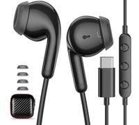 Cuffie USB C per Samsung Galaxy A17 A56 A36 A26 A16 A35 A54 A53 Tab S11 | In-Ear Auricolari Tipo C Con Microfono per xiaomi 17T Redmi note 15 5G honor Magic V6 600 S26 Ultra, Nero