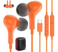 Cuffie USB C per Samsung Galaxy A55 A35 A36 A56 A57 A37,Magnetica Stereo Auricolari Tipo C con Cavo Microfono Isolamento Acustico per Redmi Pad Xiaomi 15 POCO X8 Pro OnePlus 13 Pixel 10a iPhone 17 16e