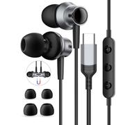 Cuffie USB C per Samsung Galaxy S24 S23 S25 Ultra S22 A56 A55 A54 5G A16 Magnetici Auricolari Tipo C Cuffie con Filo HiFi Stereo Microfono Auricolari Type C per iPhone 15 16 Pro Max Pixel 9 8 7