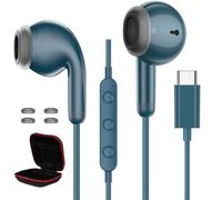 Cuffie USB C per Samsung Galaxy S25 Ultra S24 S23 S22 A56 A16 A55 Auricolari Type C con Microfono Hi-Fi Stereo Cuffie Tipo C In-Ear con Filo Auricolari per iPhone 17 Pro Max 16 15 iPad per Xiomi Blu