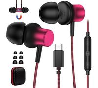 Cuffie USB C per Samsung S25 Ultra S24 S23 A56 A16 A55 Auricolari USB C con Microfono Hi-Fi Stereo Nylon per iPhone 16 Pro Max 15 Plus iPad Pro Air Cuffie Type C In-Ear con Filo per Xiaomi Pixel 9 8 7