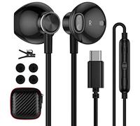 Cuffie USB C per Samsung S26 A16 S25 A26 A17 S24 FE A56 A54 Auricolari USB C Cuffie semi-in Ear con cavo e microfono,HiFi Stereo per iPhone Air 17 16e 16 15 Pro Max OnePlus 15R Pixel 10 per Xiaomi 15