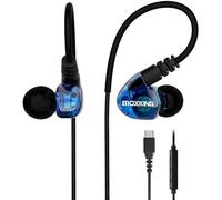 Cuffie USB C Running Sports Earbud, tipo C, cuffie Wired Over Ear in Ear Headsets Noise Isolation Impermeabile Enhanced Bass Stereo Auricolari con microfono e telecomando per Running Gym (Blu)