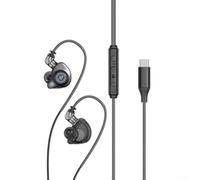 Cuffie USB C staccabili, 1,2 m, per musica da gioco, colore nero | per la qualità del suono Hi-Fi, isolamento acustico, blocco ambientale, per bassi ricchi, materiale ABS