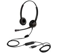 Cuffie USB con microfono con cancellazione del rumore e controlli del volume, cuffie per computer e PC con riconoscimento vocale microfono funziona per Dragon Teams Zoom, Skype, softphone, conferenze,