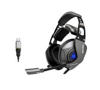 Cuffie USB Con Microfono Cuffie Con Cavo Con Luce Colore 7.1 Surround Suono Per Lo Streaming Online Gaming Cuffie Con Filo